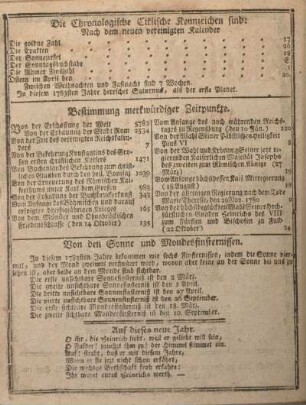 Die Chronologische Ciklische Kennzeichen sind: