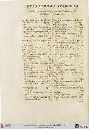 Index rerum &verborum