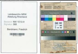 Entnazifizierung Friedrich Bandmann , geb. (Betriebsleiter)