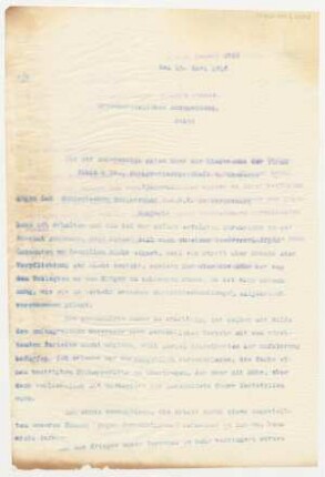 Brief an Amtsgericht Mainz : 15.03.1916