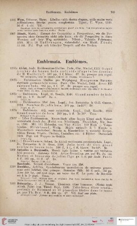 Emblemata / Emblèmes (Nr. 1207 - 1257)