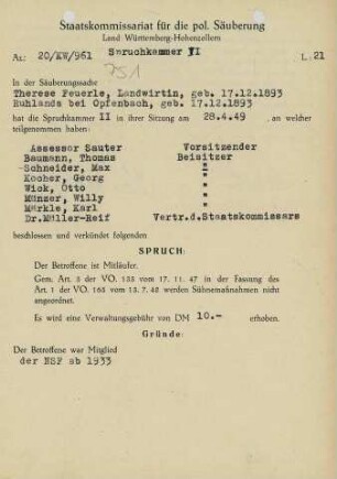 Feuerle, Therese