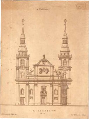 Fischer, Theodor; Ludwigsburg - Eglosheim; Kirche, Renovierung - Aufriss