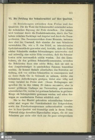 VI. Die Prüfung der Schmiermittel auf ihre Qualität