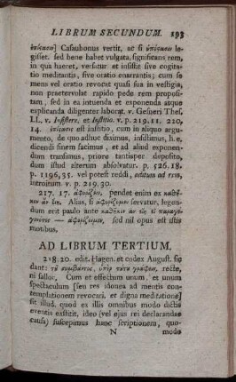 Ad Librum Tertium.