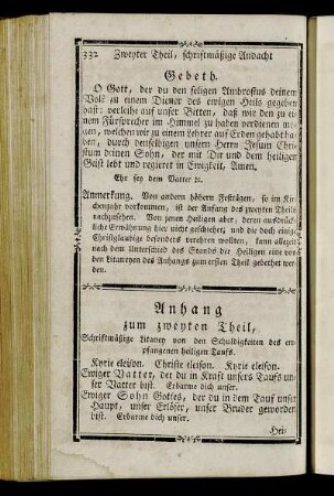 Anhang zum zweyten Theil,...