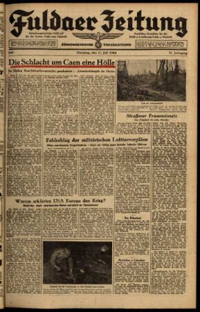 Ausgabe vom Dienstag, den 11. Juli 1944.