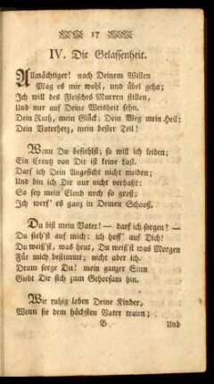 IV. Die Gelassenheit