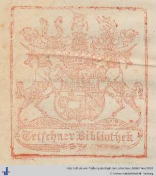 [Provenienz]: Tetschner Bibliothek