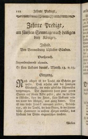 122-134, Zehnte Predigt