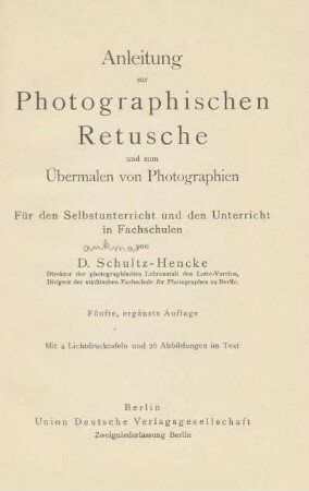 Anleitung zur photographischen Retusche