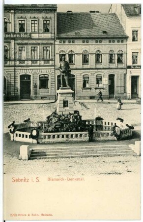 Sebnitz. Bismarck-Denkmal auf dem Markt