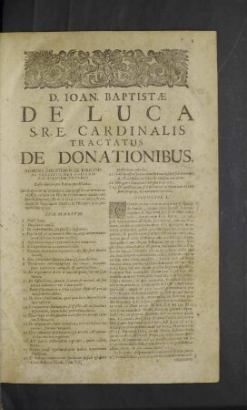 ...Tractatus de Donationibus.