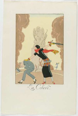 "La Colère", aus dem Mode-Almanach "Falbalas et Fanfreluches 1925",
