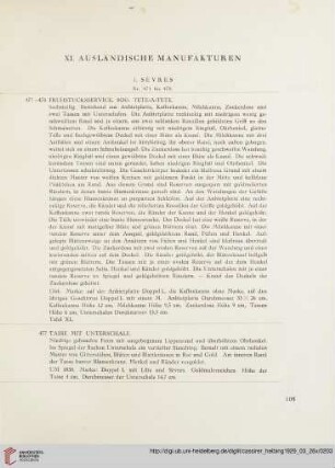 XI. Ausländische Manufakturen (Nr. 471-489)