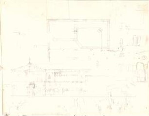 Gärtner, Friedrich von; Gärtnerhaus - Teilgrundriss, Ansicht