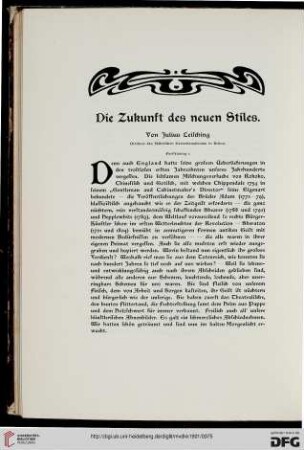 Die Zukunft des neuen Stiles, [2]