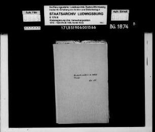 Gesuche um Aufnahme in den Landesjudenschutz (Buchau und Kappel)