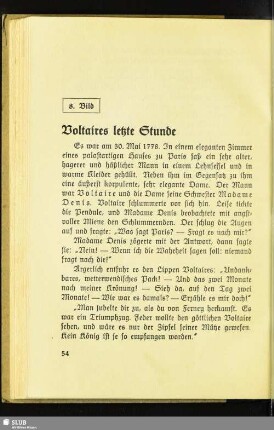8. Bild: Voltaires letzte Stunde