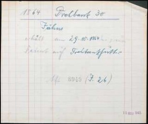 Jähns erhält am 29. Okt. 1864 das preußische Patent auf Drehbankfutter