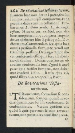 De Revocatione Testamentorum