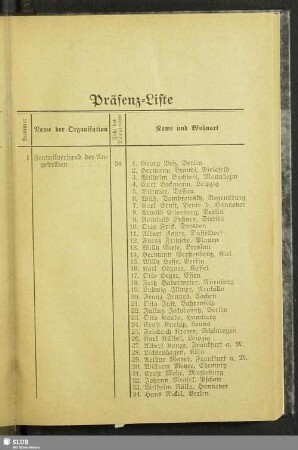 Präsenz-Liste