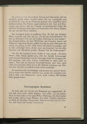 Eulenspiegels Romfahrt