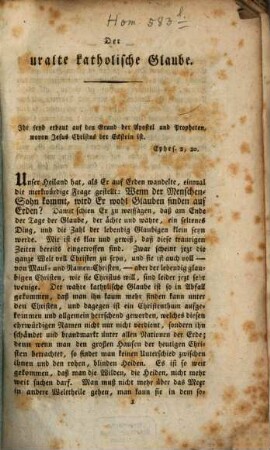 Der uralte katholische Glaube