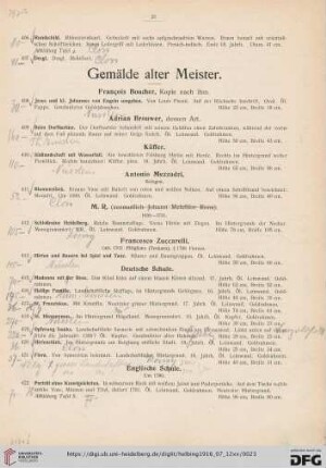 Gemälde alter Meister (Nr. 408-453)