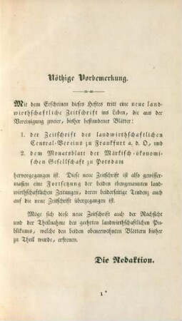 Nöthige Vorbemerkung.