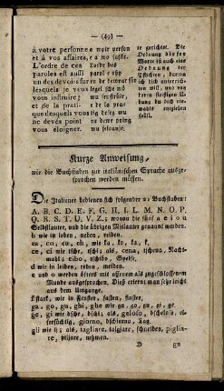 Kurze Anweisung, ...
