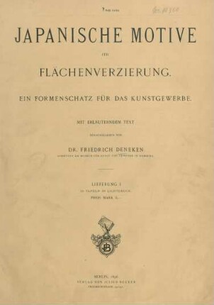 Japanische Motive für Flächenverzierung : ein Formenschatz für das Kunstgewerbe