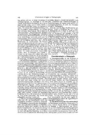 Charakterologie u. Pädagogik