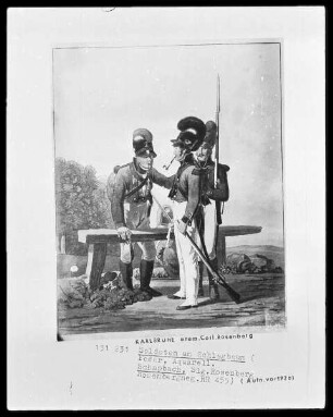 Soldaten am Schlagbaum