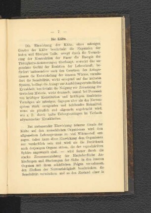 Die Kälte.