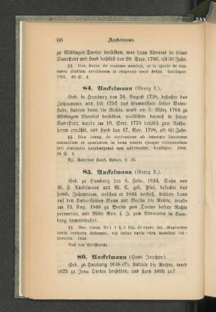 85. Anckelmann (Georg 2).