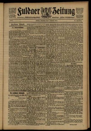 Dritte Ausgabe vom Samstag, den 05. Januar 1907.