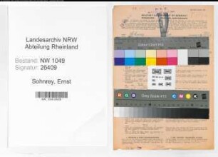 Entnazifizierung Ernst Sohnrey , geb. 27.10.1895 (Postbeamter)