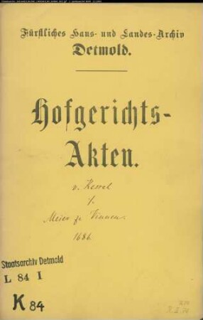 von Kessel, Philipp Abel Bormann, Kapitänleutnant zu Hovedissen gegen Meier zu Vinnen - Schuldforderung