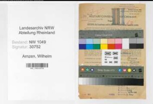 Entnazifizierung Wilhelm Arnzen , geb. 25.01.1907 (Rangierer)