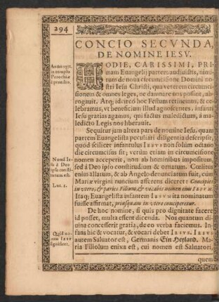 Concio Secunda, De Nomine Iesu.