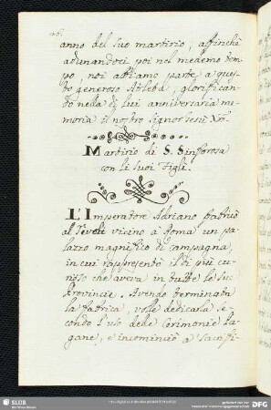 Martirio di Santa Sinforosa con li suoi Figli.