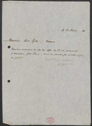 Brief an Antoine Gilis : 24.06.1910