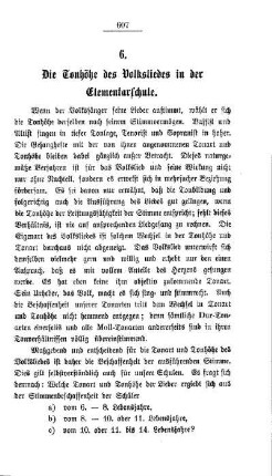 Die Tonhöhe des Volksliedes in der Elementarschule