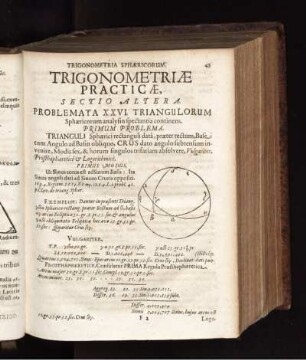 TRIGONOMETRIAE PRACTICAE, SECTIO ALTERA.