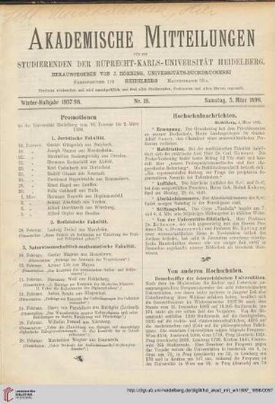 Nr. 18 (5. März 1898)