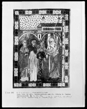 Evangelien für die Festtage — Christi Darstellung im Tempel, Folio 10verso