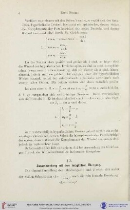 § 2. Zusammenhang mit dem imaginären Übergang
