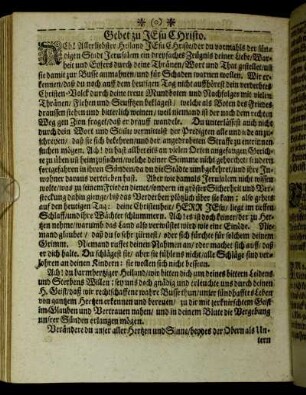 Gebet zu Jesu Christo.