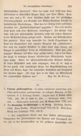 333-335 [Rezension] Cursus philosophicus in usum scholarum
